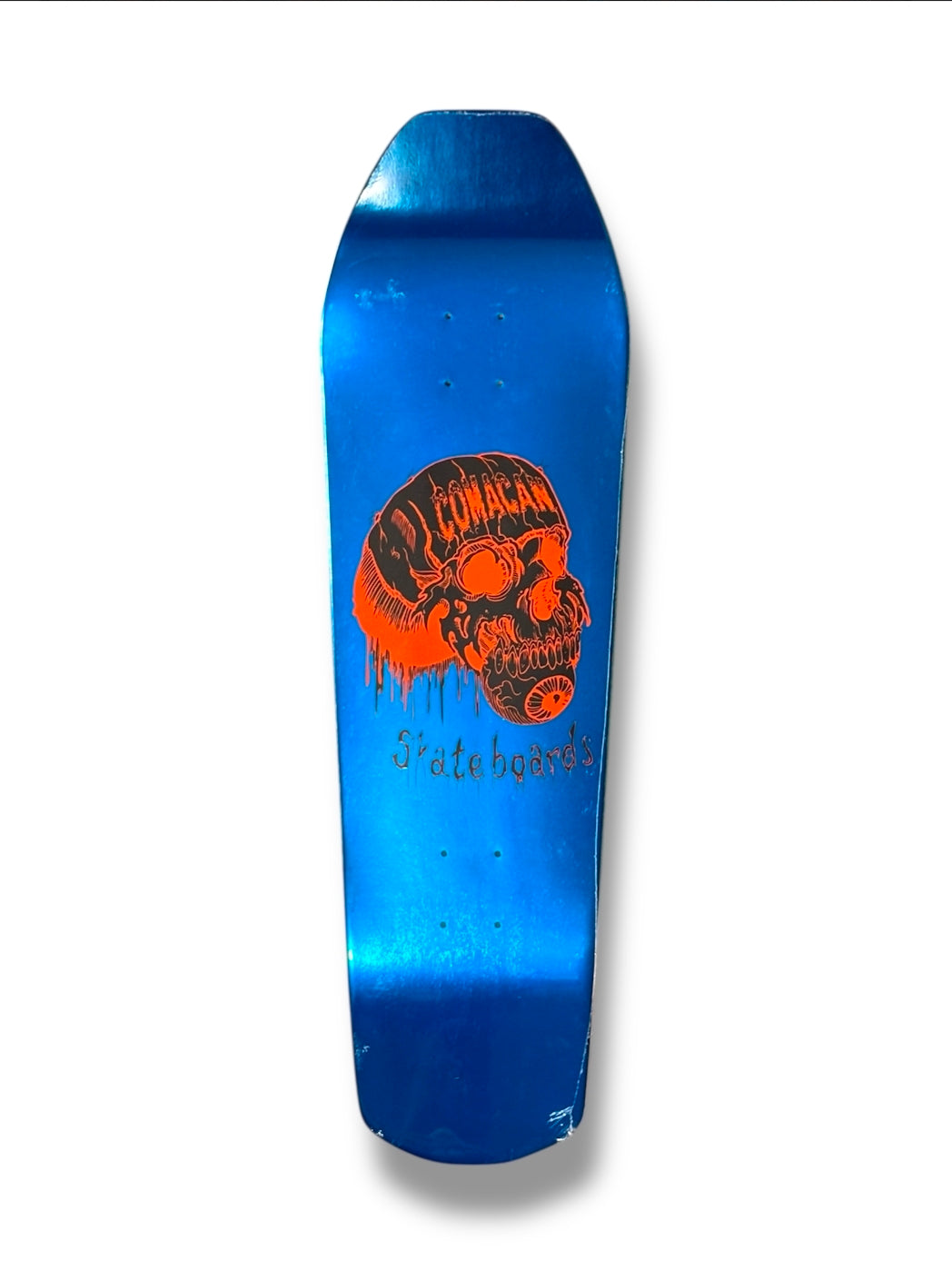 COMACAN - Orange Skull Sapphire Coffin 9.75" Shaped Deck