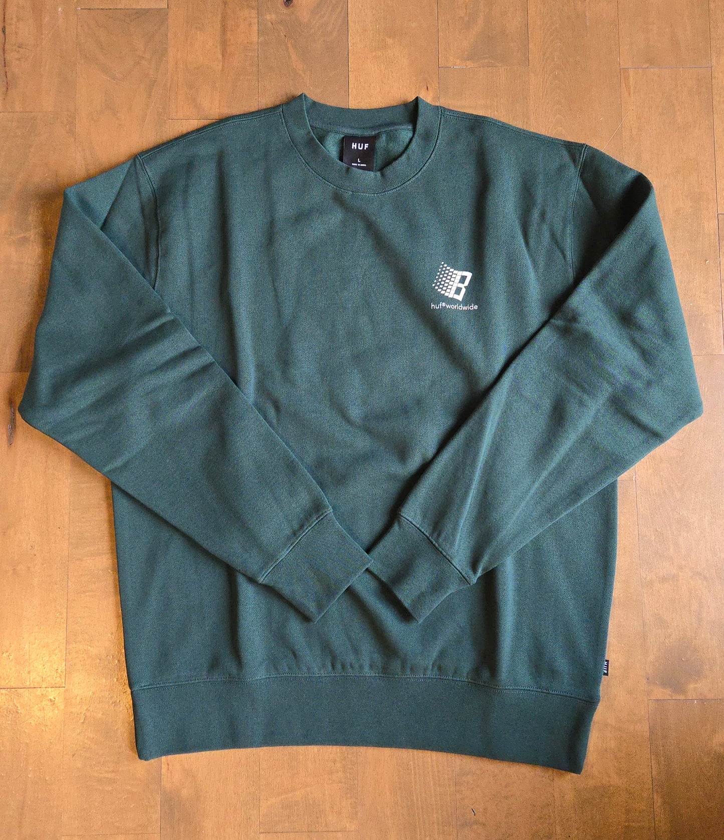 HUF x Bronze56K - Forest Green Crewneck Sweater