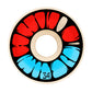 Retna - Red & Blue 54mm 104A Duro Wheels