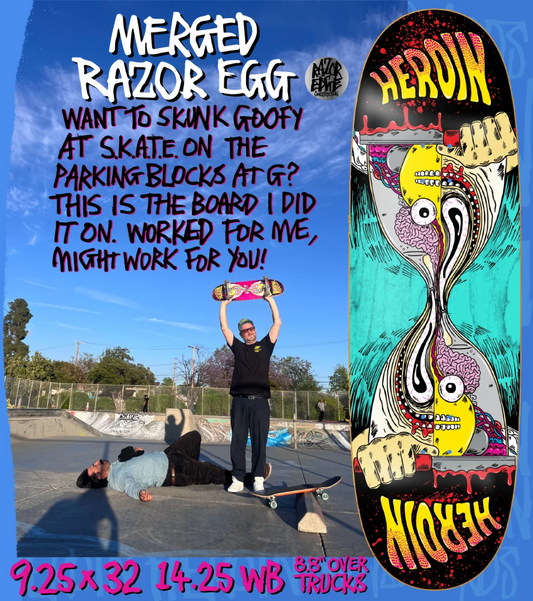 Heroin - Merged Anatomy 9.25" Egg Shaped Deck