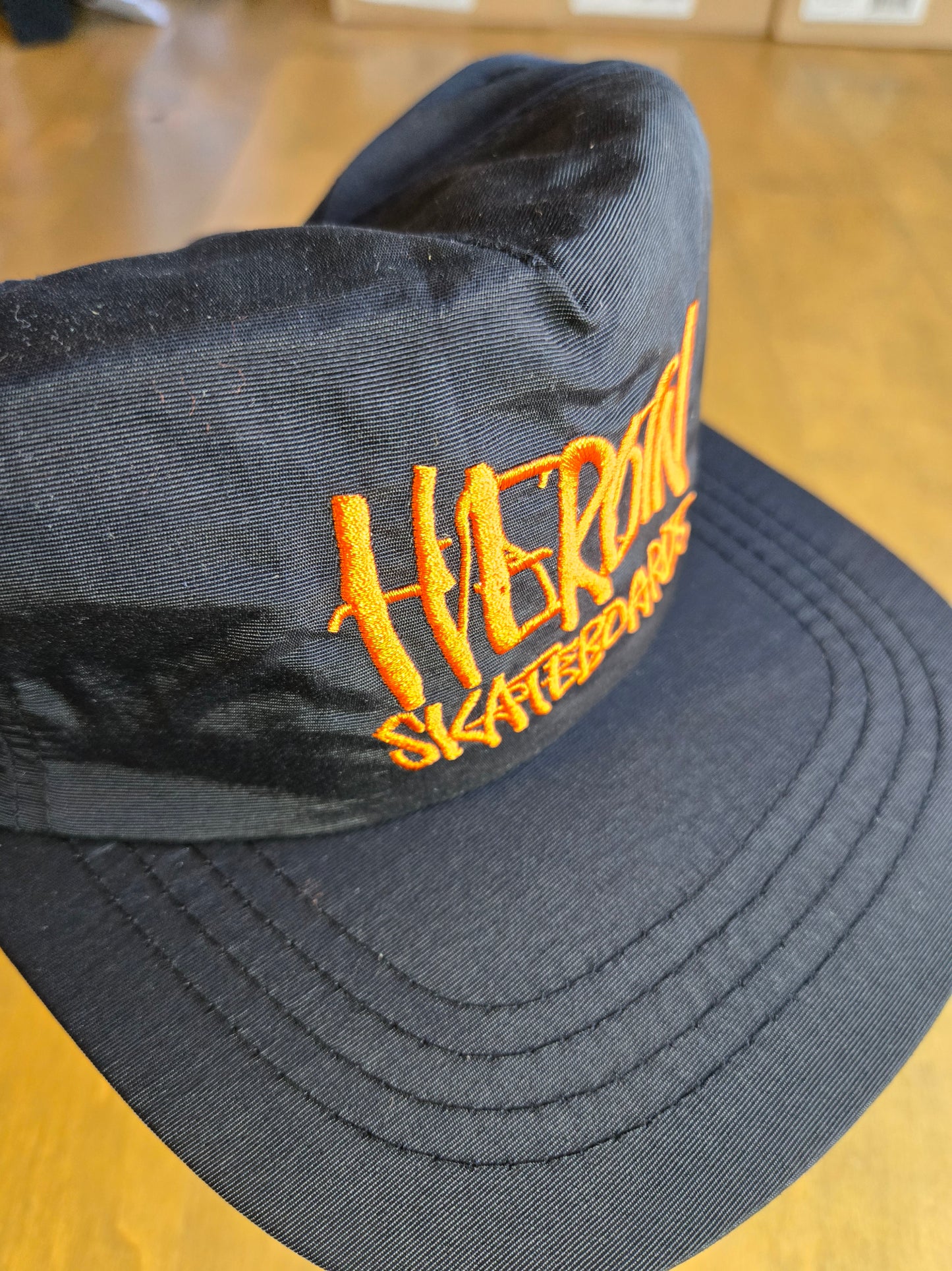 Heroin - Orange Script Snapback Hat