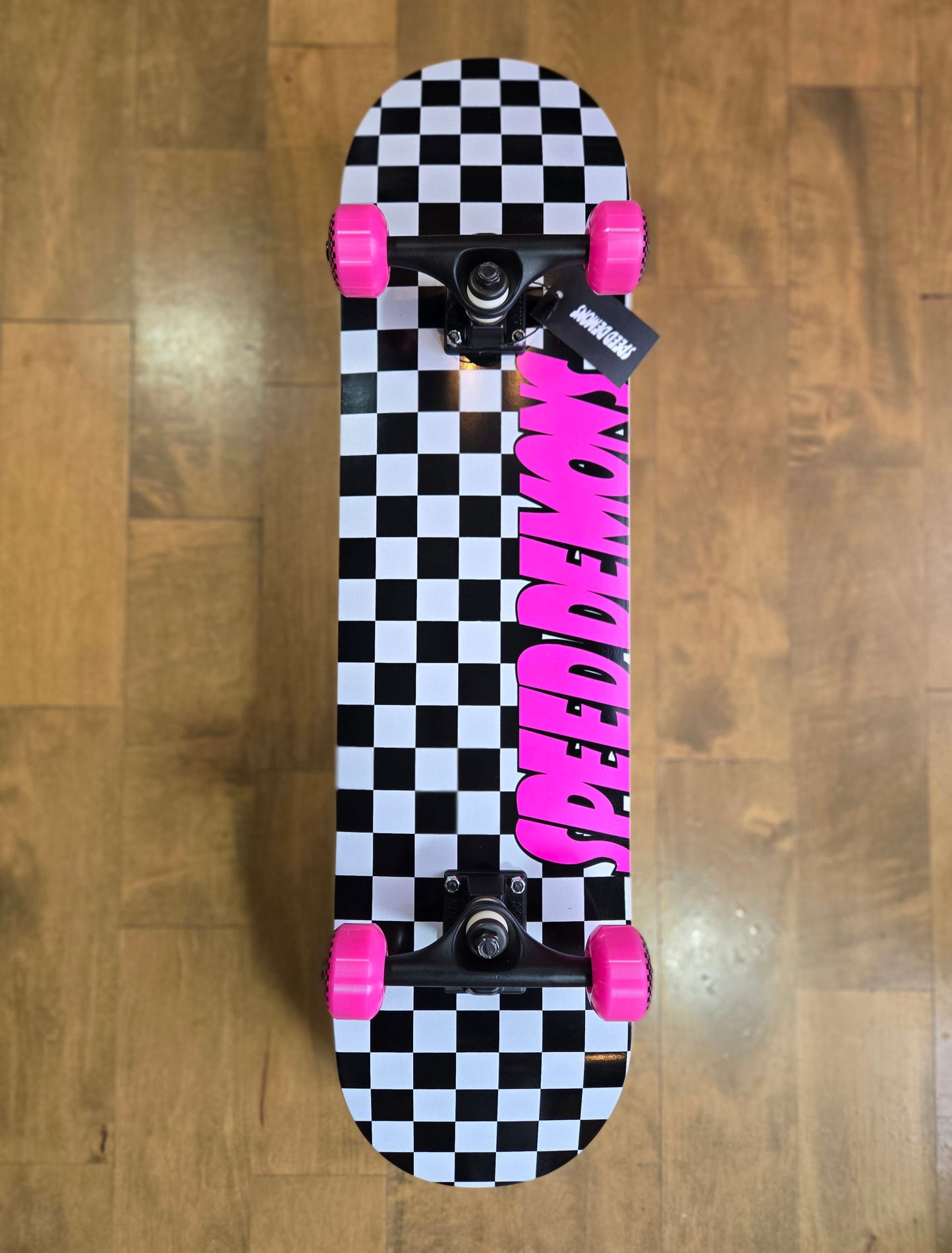 Speed Demons - Checkers (Black/Pink) 7.75" Complete