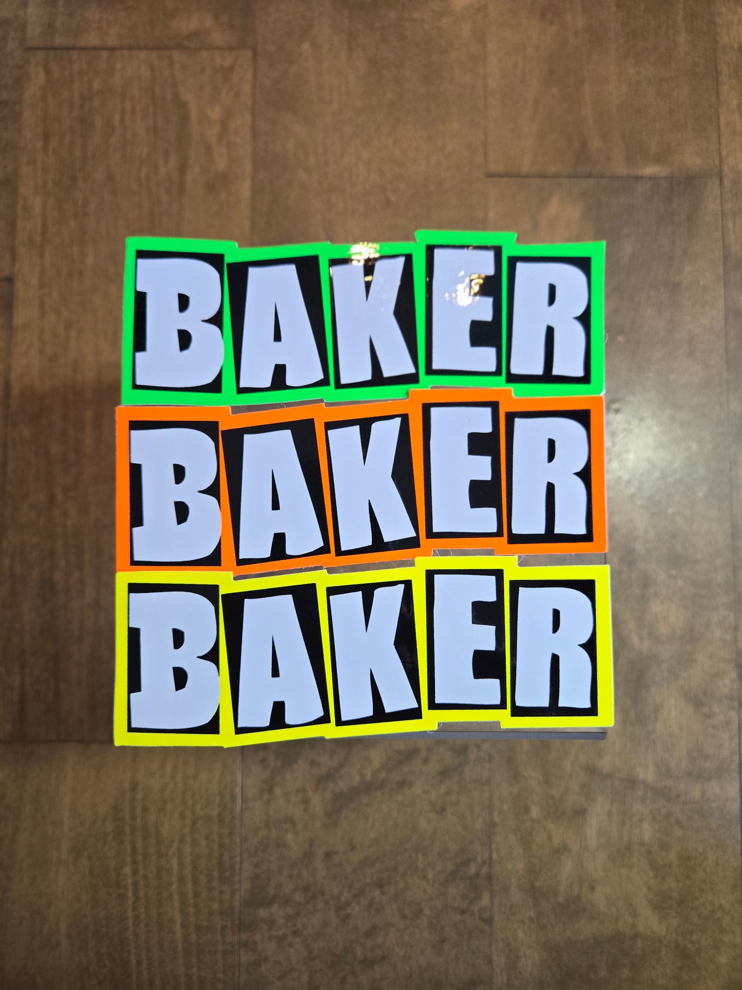 Baker - Neon Logo Stickers