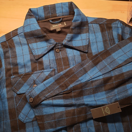 Diamond Supply - Heavyweight Blue Flannel Jacket