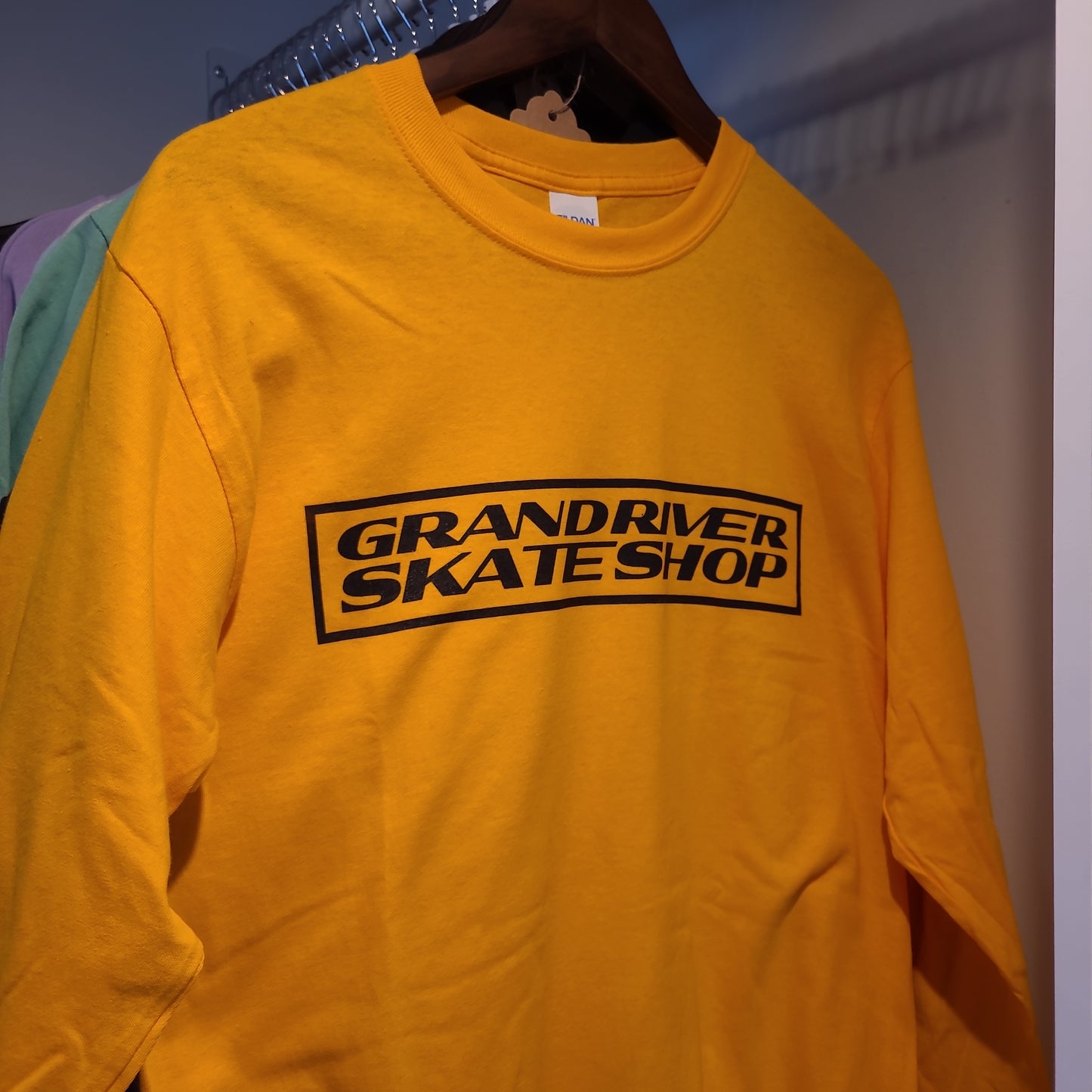 Grand River - Box Logo Long-Sleeve (Yellow)