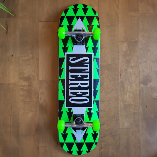 Stereo - Green Arrow 8.25" Complete Skateboard