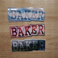 Baker - Ribbon Logo 5.0" Stickers